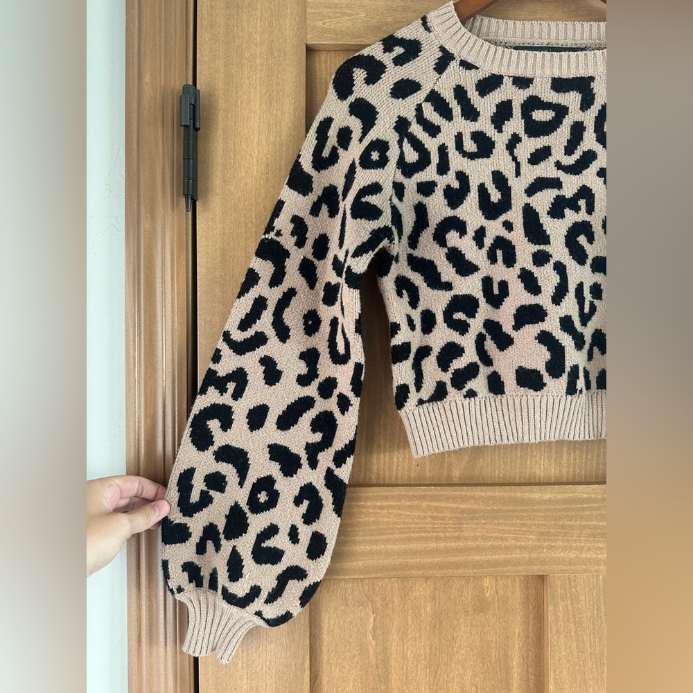 House Of Harlow 1960 x Revolve Leopard Callum Crewneck Sweater Women’s size XS​ - Picture 3 of 12
